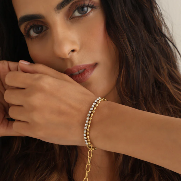 Gouden Armband met Zirkonia